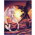 T&auml;ielik 5D Teemantmaal Armas paar draakon Teemanttikandid Ristpistes Kodukaunistus K&auml;sitsi valmistatud 25x30cm