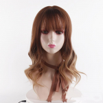 Bybrana pruun parukas s&uuml;nteetilised tukkidega parukad naistele Purple Water Wave Natural Bob Wigs kuumakindlad kunstjuuksed