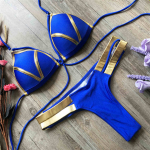 6 v&auml;rvi S - XL Seksikas Push Up Bikiinid Naiste ujumisriided Naiste ujumistrikoo Kaheosaline bikiinikomplekt Rinnahoidja Cup Supluskost&uuml;&uuml;m S