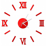 3D DIY seinakell Rooma numbritega akr&uuml;&uuml;lpeegel seinakleebis Kella seinamaali kleebised Kodukaunistus must