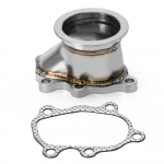 Roostevabast terasest adapter T25 T28 GT25 GT28 2,5-tollise 63 mm V-ribaga klambri&auml;&auml;riku turbo-alla toru adapterile
