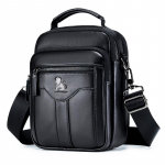 LAOSHIZI meeste kott Ehtsast nahast k&auml;ekotid Meeste nahast &otilde;lakotid Meeste k&auml;ekotid V&auml;ikesed Crossbody kotid meestele Mood must