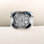 Bella Box Luksuslik h&otilde;bedase v&auml;rvi &uuml;mmargused tsirkoonist s&otilde;rmused meestele Klassikaline pulmatseremoonia s&otilde;rmus Pimestav meeste aksessuaarid Ehted Patry 7 valge