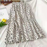 Vintage lilleline k&otilde;rge v&ouml;&ouml;kohaga A-Line seelik Kevadine elegantne &otilde;huke lahtine Midi seelik vabaaja t&auml;navar&otilde;ivad kontoriseelik Armas v&auml;listingimustes tutvumisseelik S valge