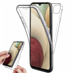 Samsung A12 &uuml;mbris 360&deg; kahepoolsed silikoonist telefoni&uuml;mbrised Samsung Galaxy A12 A 12 SM-A125F/DS A125F A125 l&auml;bipaistva kogu korpusega, pehme TPU kate Samsung Galaxy A12 puhas