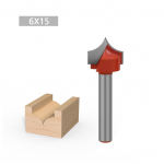 Ruuteri otsad, soone punkt, &uuml;mmargune serv 6 mm vars 16 mm tera l&auml;bim&otilde;&otilde;t puidut&ouml;&ouml;tlemiseks freesimiseks 15mm