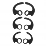 3 paari pehmest silikoonist k&otilde;rvapadjad K&otilde;rvaklapid Silikoonist &uuml;mbris K&otilde;rvakonks k&otilde;rvasisesed k&otilde;rvaklapid K&otilde;rvaklappide tarvikud K&otilde;rvaotsad must