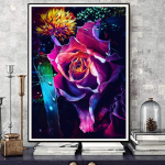 5D Teemantmaal Saladuslik lilla lille Ristpistes Teemanttikandid Mosaiik Kunst Pilt kividest Dekoratsioon Kingitus Full Round 20x30cm