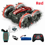 2,4G amfiib kaherežiimiline kaugjuhtimispuldiga s&otilde;iduki paak Stunt Rc auto Kahepoolne veerev auto, laste elektrim&auml;nguasjad poistele with 2 handle