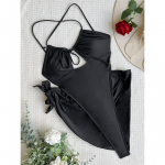 Sarong Extreme Mini Micro Strong Rihmaga naiste ujumisriietega &uuml;hes t&uuml;kis naiste ujumistrikoo Monokini supelkost&uuml;&uuml;m, ujumine S must