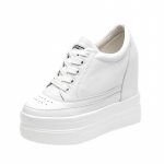 Fujin 11 cm platvormiga kiiluga tossud kingad ehtsast nahast naiste moes tossud varjatud kontsaga kingad kevad-s&uuml;gis suvepumbad 33