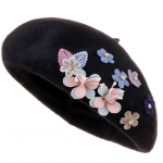 Vintage naiste t&uuml;drukute barett Prantsuse kunstnik, soe villane talvem&uuml;tsi m&uuml;ts Tavaline barettk&uuml;barad &uuml;hev&auml;rvilised elegantsed daami talvem&uuml;tsid