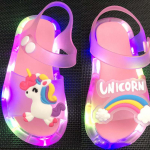 T&uuml;drukute sussid Lastele Unicorn LED Lastesussid Beebi sandaalid Lastejalatsid t&uuml;drukutele Poistele Valguskingad v&auml;ikelapsed 26-27#