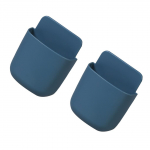 2-osaline kliimaseade kaugjuhtimispuldi hoiukarp Seinale paigaldatav v&auml;ikese suurusega korralduskonteiner &uuml;hev&auml;rviline telefonihoidik sinine