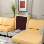 Pu-nahast veekindel diivanikate elutuppa &Uuml;hev&auml;rviline veniv diivanist istmepadi, L-kujuline nurgatugitooli katted Normal Size1(S)-1pc sinine