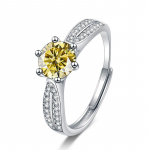 Bague Ringen 1ct/2ct VVS D v&auml;rvi moissanite s&otilde;rmus naistele 925 Sterling h&otilde;be ehted Starlight laboris kasvatatud teemant avatud s&otilde;rmused kingitus 1ct adjustable must