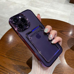 L&auml;bipaistev kaardipesa kaamera kaitse telefoni&uuml;mbris Iphone 13 11 12 Pro Max p&otilde;rutuskindla kaitseraua kattega tagakaas Iphone14 jaoks For iPhone 12Pro