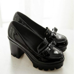 Suur suurus 34-43 suurus veekindel platvorm paks konts super k&otilde;rge kontsaga kingad kikilips lakknahast suure suurusega kikilips naiste kingad 35 valge