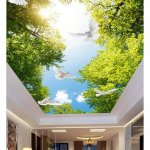 3D taevalinnumetsa tapeet Kodukaunistuse seinamaaling S&ouml;&ouml;gilaud Magamistoa Elutoa Taustatapeet 200 cm(W) x 140 cm(H)