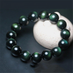 Lihtne vikerkaaresilm Obsidiaani helmestega Naised Meeste Looduskivist k&auml;ev&otilde;rud &Otilde;nnelikud ehted Aksessuaarid 10MM