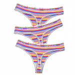 YOUULAR 3TK/partii Mood Naiste Puuvill &Otilde;mblusteta G-string Seksikas V&auml;rviline Triibuline Pesu Alusp&uuml;ksid Stringid Naiste aluspesu Intiimsed M-XL S