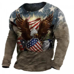 Vintage pikkade varrukatega T-s&auml;rk Meeste vabaaja T-s&auml;rgid 3D prindiga Harajuku Topid 2022 Loominguline isikup&auml;ra s&auml;rk Suurem&otilde;&otilde;dulised meeste riided 4XL