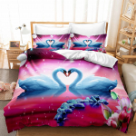 3D Modern Romantic Love Series voodipesukomplekt &auml;sja abiellunud toa tekk ja padjap&uuml;&uuml;r AU240 * 270 Super Size paarituba Pehme kodukaunistus Cama 150--240x220cm