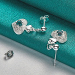 925 Sterling h&otilde;bedased tsirkoonist k&otilde;rvar&otilde;ngad naistele v&otilde;luvad ehted ME347