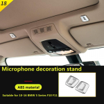 Suitable for BMW 10-16 5 Series F10 F11 interior modification car interior microphone decoration cover electroplating auto microphone 2pcs