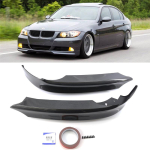 Carbon Fiber Look auto esikaitseraua huulel&otilde;igutaja tiibade klapid P&otilde;llekaitse BMW 3. seeria E90 325i 335i sedaan LCI jaoks black