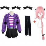 Anime Fate Apokr&uuml;&uuml;f Astolfo Cosplay Kost&uuml;&uuml;mid Vabaaja mantel Halloweeni vormir&otilde;ivad t&auml;iskomplektid L-(Suit+Wig)