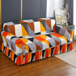 Seeliku stiilis diivanikate, universaalne t&auml;iskattega elastne diivanipadi, diivanikate, universaalne kogu hooaja riidest kate, diivanikate 90-140cm 1 person