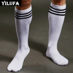 Unisex meeste sokid mustad valged triibulised spordisokid mugavad puuvillased triibulised sokid mustad Sissy gei porno sokid Cosplay valge