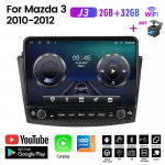 MAZDA 3 2010-2012 jaoks koos nupunupuga 10-tolline autoraadio Multimeedia Carplay 2Din stereoheli Android Video 2+32GB