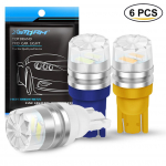 6 tk T10 W5W LED pirn 194 168 501 led 2SMD 5630 kiibid auto kiilu numbrim&auml;rgi lamp kuppelvalgusti 3000K 6000K valge roheline sinine punane roosa valge