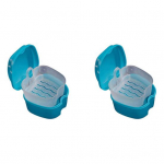 2 tk Hambaproteeside organiseerija Tolmukindel kaas Hoiustamine Lekkekindel Mugav Niiskuskindel proteeside Hoolduskohver Reisitarvik helesinine v&auml;rv