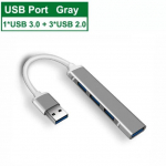 4-&uuml;hes USB 3.0 jaotur, 4-pordiline mitme jaoturi adapter USB2.0 USB3.0 OTG-funktsiooniga, C-t&uuml;&uuml;pi jaotur, s&uuml;learvuti s&uuml;learvuti tarvikute jaoks, klaviatuuri U-ketta jaoks usb