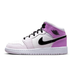 Air Jordan 1 Mid GS Barely Grape Laste tossud Lilla Must Valge DQ8423-501 38