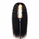 Liimita Deep Wave eesmine parukas HD pitsparukas eesmine parukas Eelkitsitud lokkis pits eesmine Deep Wave liimita parukas kandmisvalmis pitsparukas 10inch/25cm must