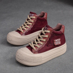 Johannes mitmek&uuml;lgsed paksu tallaga ehtsast nahast paeltega platvormiga lamedad kingad vabaaja &uuml;hev&auml;rvilised l&uuml;hikesed saapad naiste kingad 39 punane