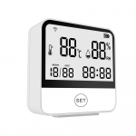 WiFi temperatuuri niiskusmonitor Nutikas temperatuuri- ja niiskusanduriga arvesti LCD-ekraaniga digitaalne valge