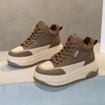 Fujin 7cm Vastupidav mootorratta vedru ehtne nahk S&uuml;gis Briti Flats Pahkluu Tursked Tossud Naiste Platvorm Kiilujalatsid Saapad 34