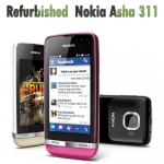 Renoveeritud Nokia Originaal Nokia Asha 311 Mobiiltelefon 1 SIM-kaardiga No charger punane