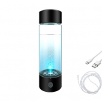 Kaasaskantav vesinikurikka vee tass lekkekindel l&auml;bipaistev klaasist veepudel vesiniku ja hapniku eraldamisega nutikas veekeetja &otilde;ues reisimiseks must