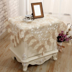 Euroopa Luksuslik tikitud laudlina laua s&ouml;&ouml;gilaua kate V&otilde;ilill laudlina pitsist kangast telerikapp kinga tolmukate 65 X 65cm Square kohv