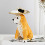 Cre Figurines koerahoidla kuju, vaigu sissep&auml;&auml;suga loomakujukeste konteiner sissep&auml;&auml;su lauaplaadi jaoks, , Tray on Head