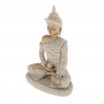 Thai Sitting Buddha Statue Carved Sandstone Hindu Religion Figurines Sculpture for home and