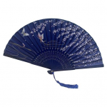 Kokkupandav lehvik tutistiilis Hiina bambusest k&auml;sitsi maalitud lillelehtede tr&uuml;kiga tantsuetenduste fotorekvisiidid F