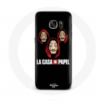 &Uuml;mbris Samsung Galaxy S6 Edge La casa de papel Mask ja logo jaoks