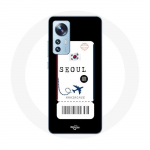 Coque pour Xiaomi Mi 12 / 12X Billet d'avion Seoul Cor&eacute;e du Sud